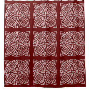 Mix and Match Colour Celtic Knot Shower Curtain