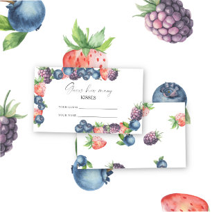 Mix berry - guess how many kisses bridal game enclosure card