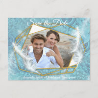 Mix Blue Pattern, Feathers & White Lace