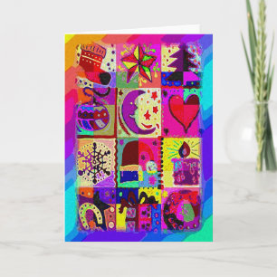 Mix Christmas Decorations Holiday Card