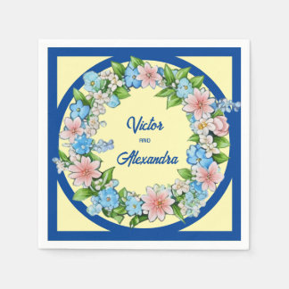 Mix Colour Floral  Napkin