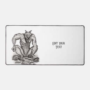 Mix-creature - Troll Devil and Golem Desk Mat