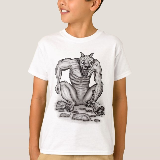 Mix-creature - Troll, Golem and Devil T-Shirt (Front)