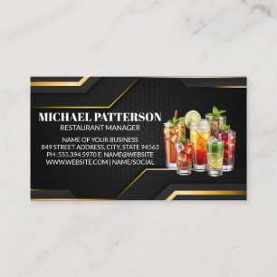 Mix Drinks   Bartender   Mixology Business Card