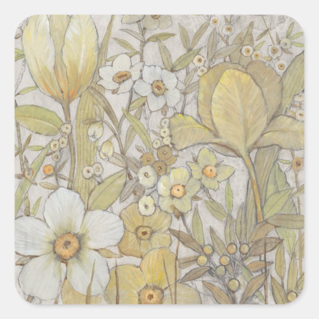 Mix Floral Square Sticker (Front)