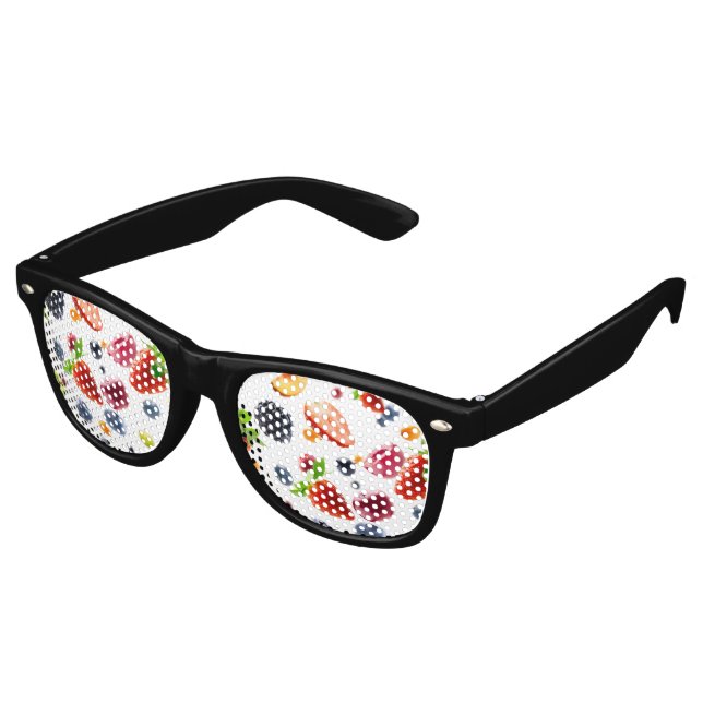Mix Fruits Retro Sunglasses (Angled)