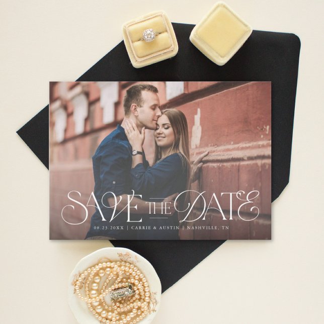 Mix Lettering Modern Photo Save the Date (Creator Uploaded)