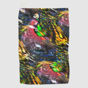 Mix of colourful virtual art inspired by urban art golf towel