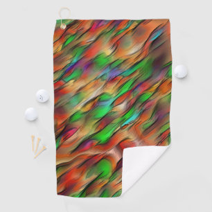 Mix of opaque and chrome coloured spots golf towel