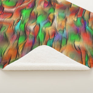 Mix of opaque and chrome coloured spots sherpa blanket