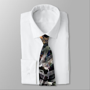 Mix of silhouette & graphic art with trippy pinch tie