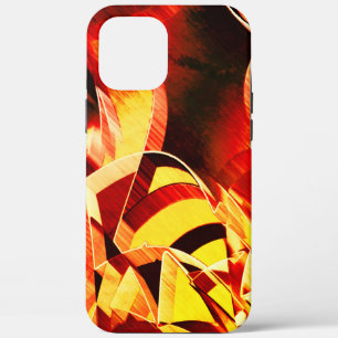 Mix of yellowing with dark red, strong streaked th iPhone 12 pro max case