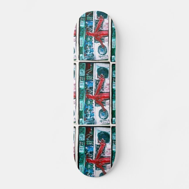 MIX TAPE DJ RED SKATEBOARD (Front)