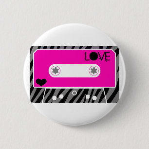 Mix Tape Love 6 Cm Round Badge