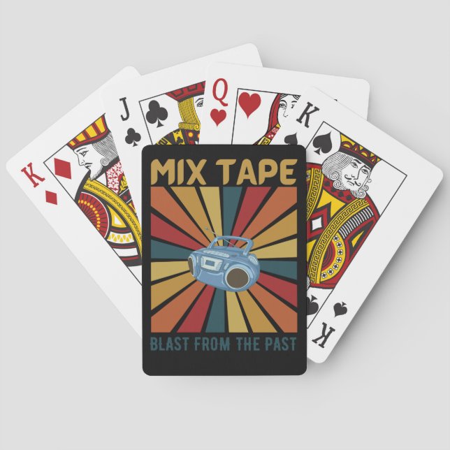 Mix Tape Music Playing Cards (Back)