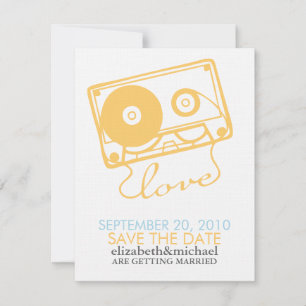 Mix tape of Love Save the Date Announcements