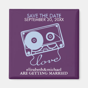Mix tape of Love Save the Date Announcements Magnet