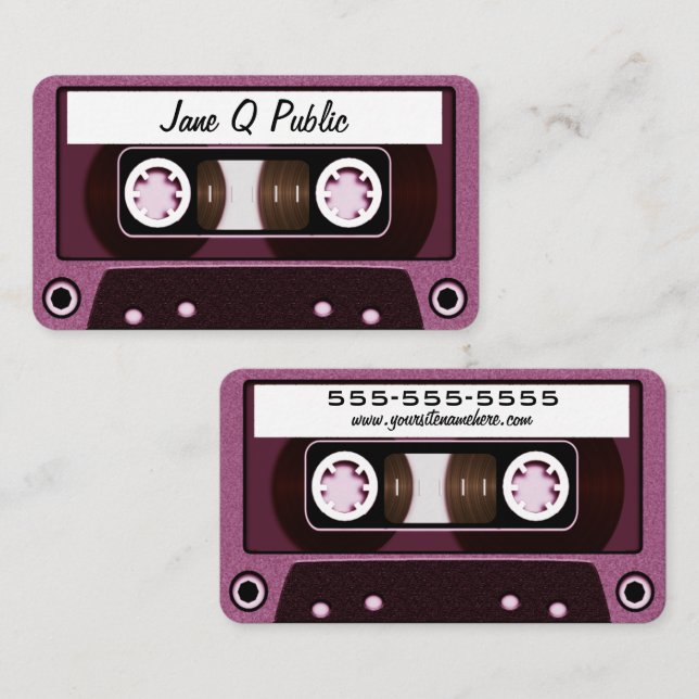 Mix Tape Pink Business Card (Front/Back)