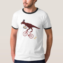 Mix Tape Plaid Dinosaur Cycling Tshirt