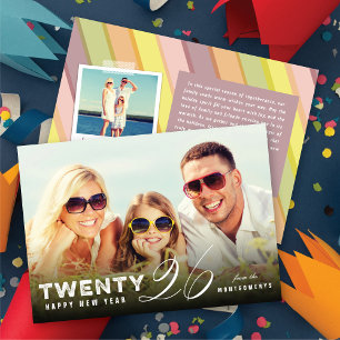 Mix Typography 2026 Simple Modern New Year Photo Holiday Card