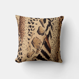 Mixed Animal Print – Zebra Cheetah Leopard Cushion