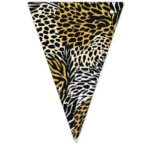 Mixed Animal Print Zebra Leopard Tiger Mixed Print Bunting