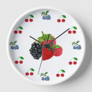  Mixed Berries Wall Clock