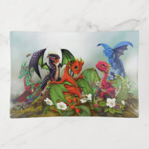 Mixed Berry Dragons kitchen trinket tray