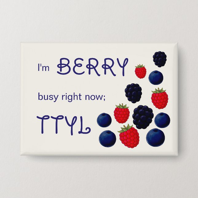 Mixed Berry Fruit Collection Button (Front)