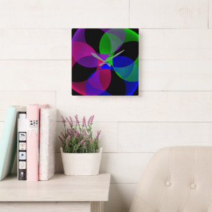 Mixed Berry Fusion Square Wall Clock