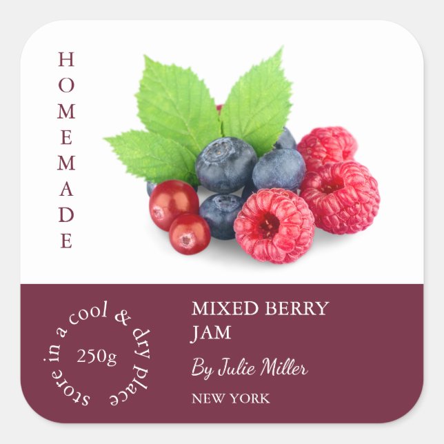 Mixed Berry Small Business Label (Front)