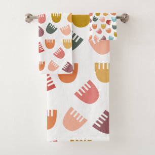 Mixed Boho Flowers Bath Towel Set