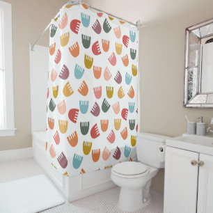 Mixed Boho Flowers Shower Curtain