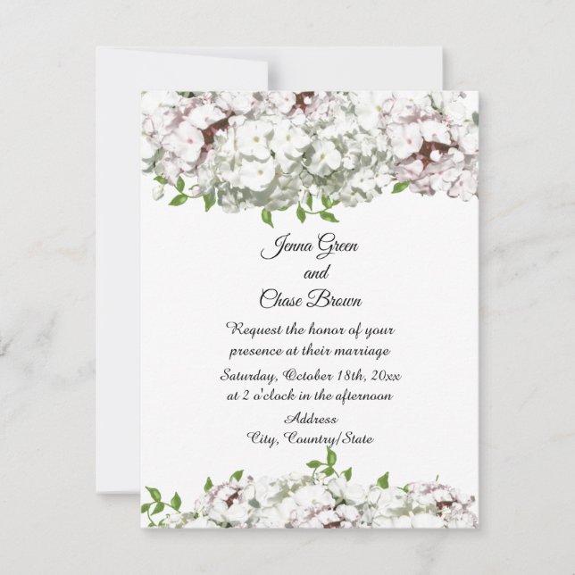 Mixed Bouquet of Flowers Wedding Invitation (Front)