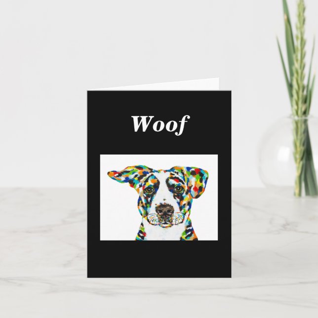 Mixed Breed Dog Note Card (Front)