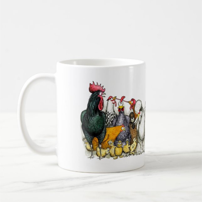 Mixed breeds of chicken and poultry mug (Left)