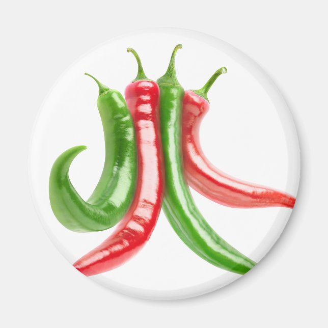 Mixed chilli peppers magnet (Front)