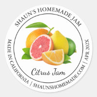 Mixed Citrus Jam Modern label