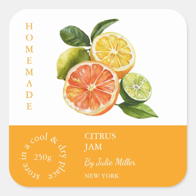 Mixed Citrus Small Business Label (Front)