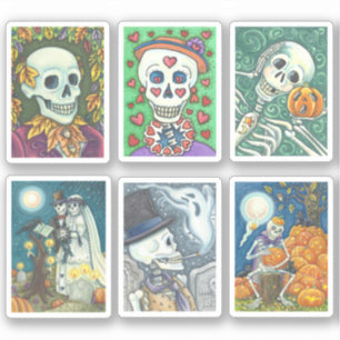 MIXED COLLECTION WHIMSY SKULL, SKELETON DEAD BRIDE