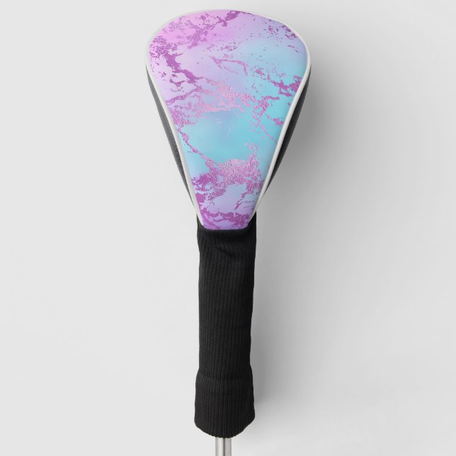 Mixed Colour Abstract Watercolor Print Pattern Golf Head Cover (Front)