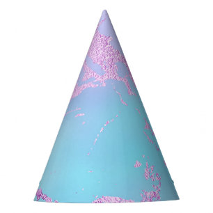 Mixed Colour Abstract Watercolor Print Pattern Party Hat