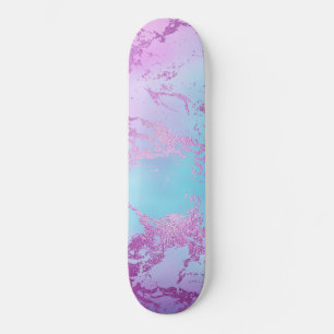 Mixed Colour Abstract Watercolor Print Pattern Skateboard