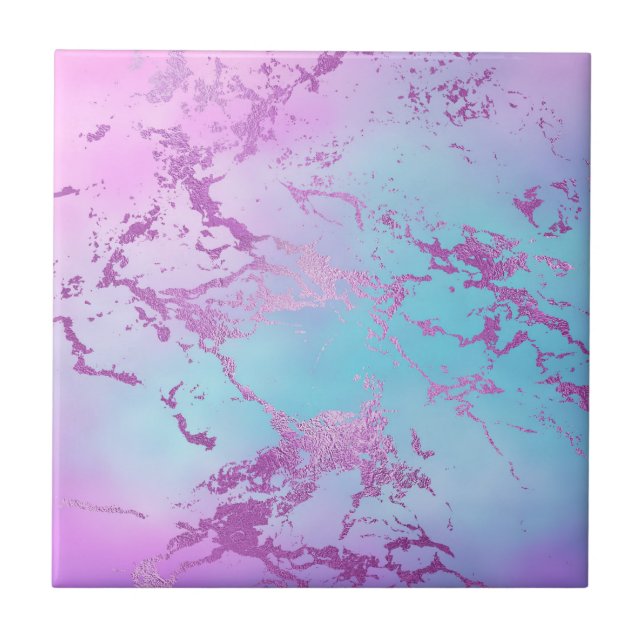 Mixed Colour Abstract Watercolor Print Pattern Tile (Front)