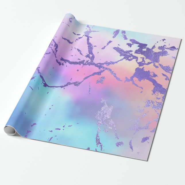 Mixed Colour Abstract Watercolor Print Pattern Wrapping Paper (Unrolled)