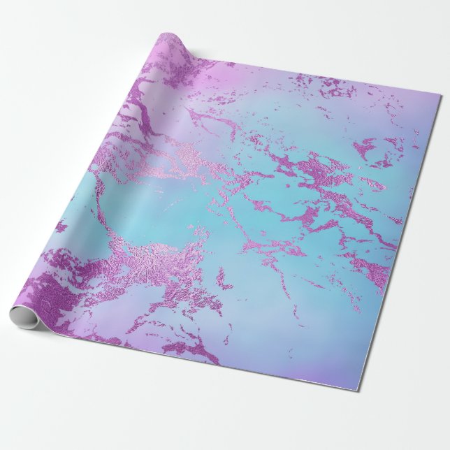 Mixed Colour Abstract Watercolor Print Pattern Wrapping Paper (Unrolled)