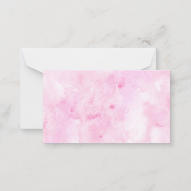 Mixed Colour Pink Abstract Watercolor Print Card (Front)