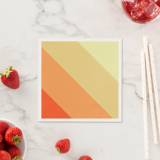 Mixed Colour Stripe Standard Cocktail Paper Napkin (Insitu)