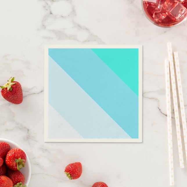 Mixed Colour Stripe Standard Cocktail Paper Napkin (Insitu)