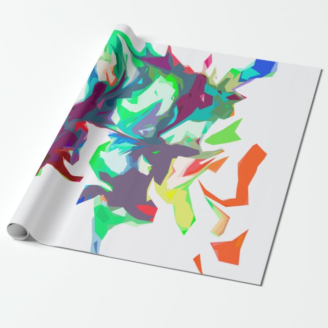 Mixed colours wrapping paper (Unrolled)